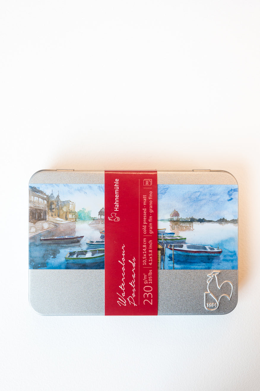 Hahnemuhle Watercolour 30 Postcards in Tin