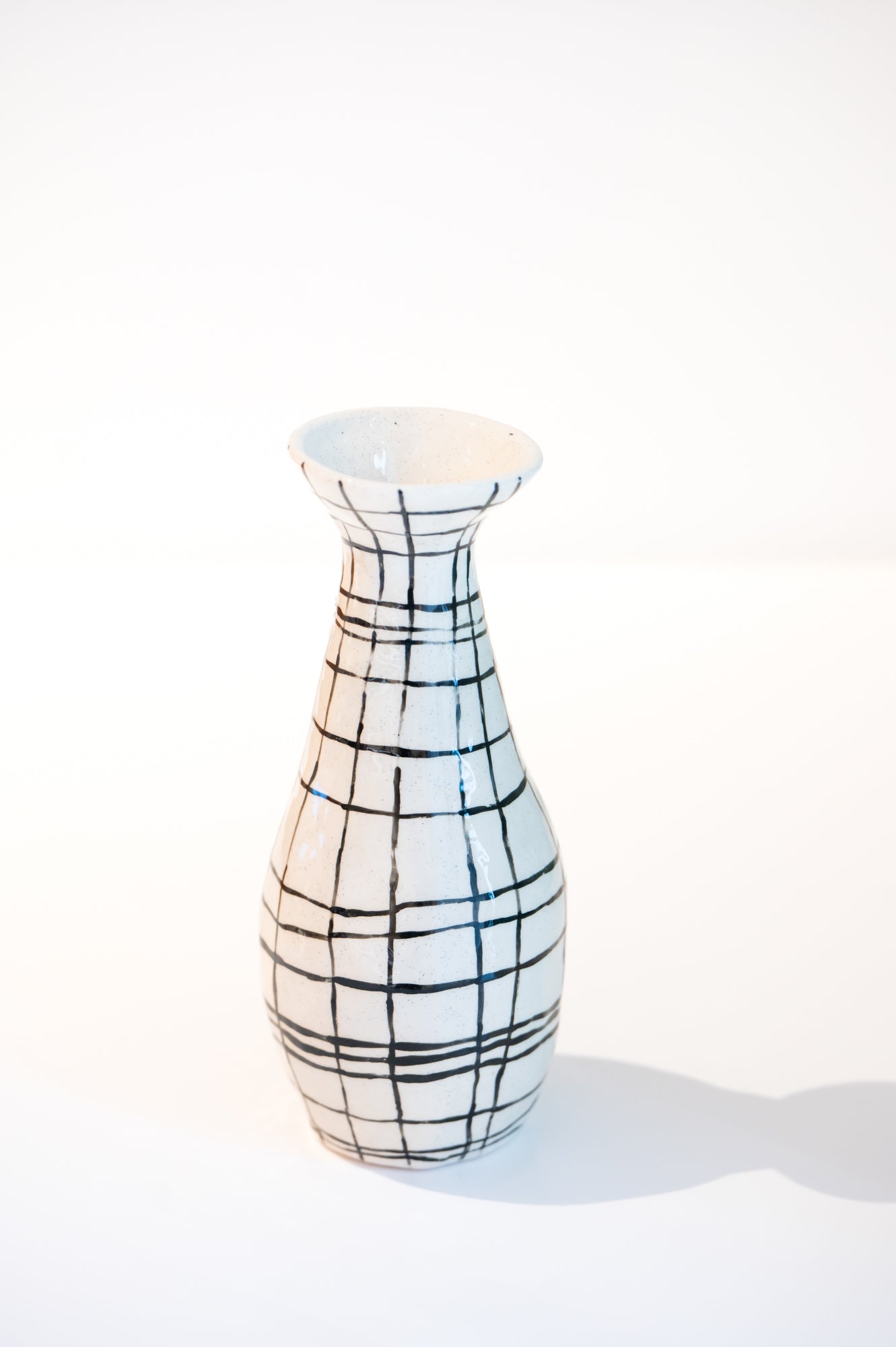 JS Ceramics Tall Vase, Ltd Edition Hand-Painted