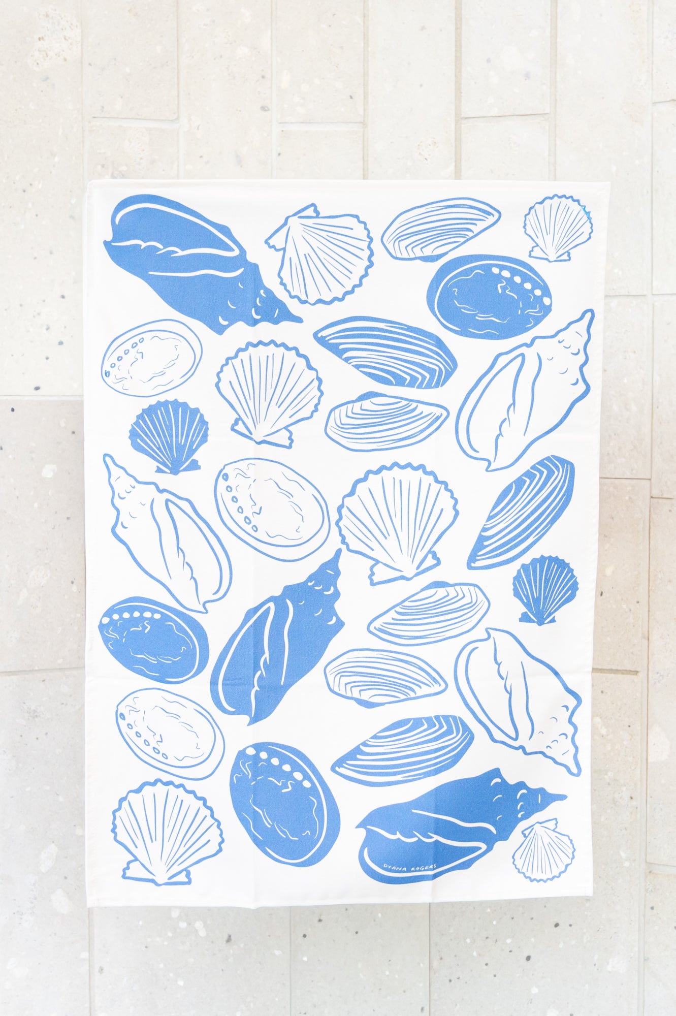 Dy Rogers Tea Towel New Zealand Sea Shells