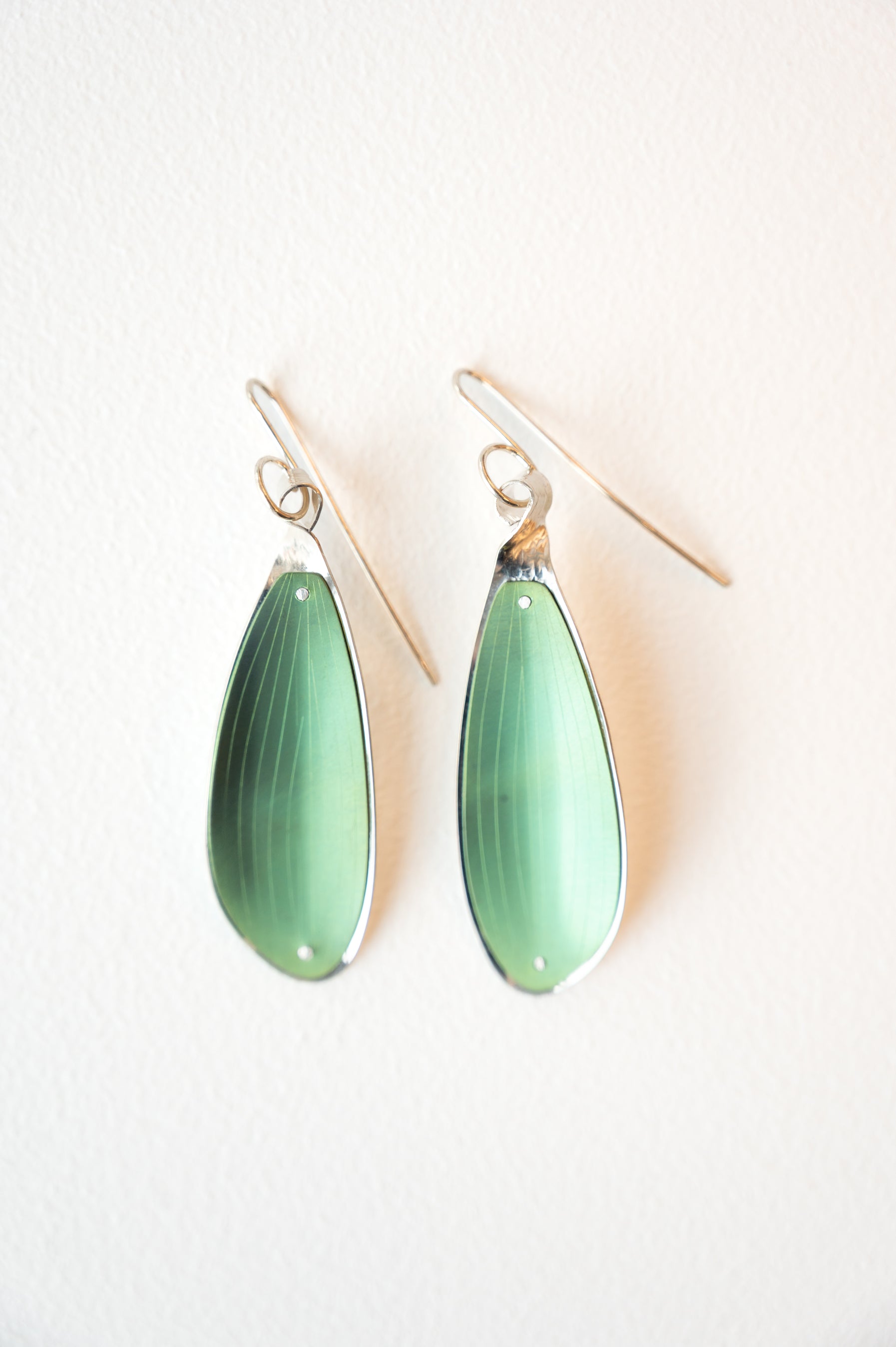 Ruth Baird Kauri Leaf Earrings green